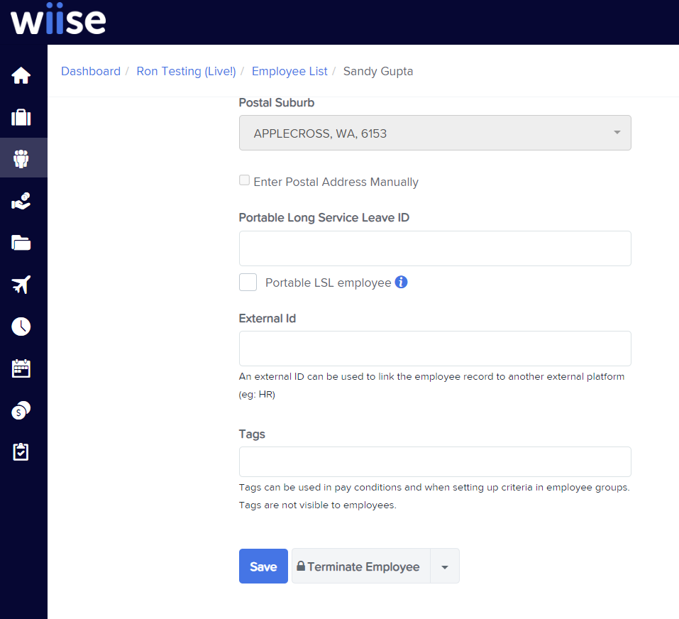 Terminate an employee